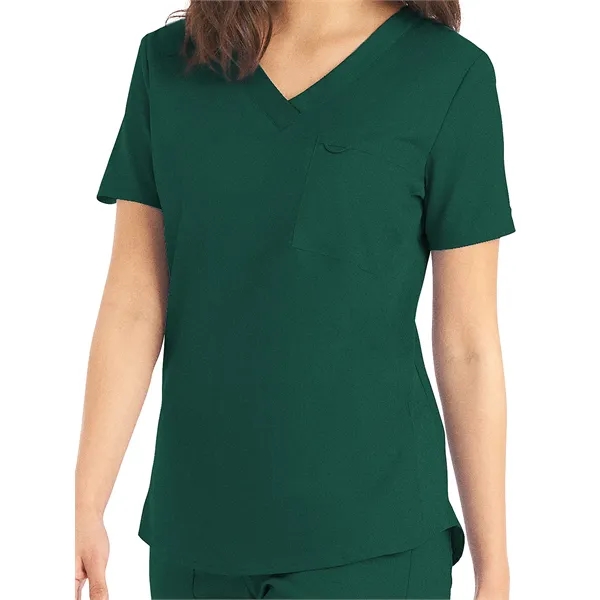 Landau ProFlex Women's Tuckable V-Neck Top... from ASI 86018 Scrub Authority / Uniform Stores