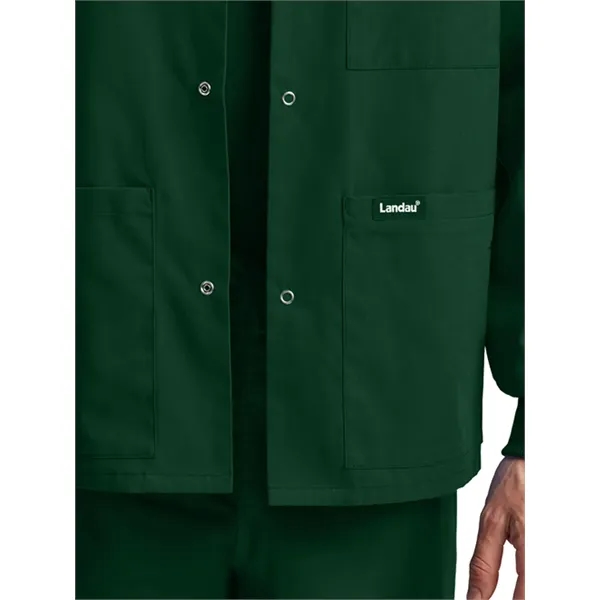 Landau - Essentials - Unisex Snap Front Warm-Up Scrub Jacket... from ASI 86018 Scrub Authority / Uniform Stores