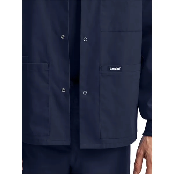 Landau - Essentials - Unisex Snap Front Warm-Up Scrub Jacket... from ASI 86018 Scrub Authority / Uniform Stores