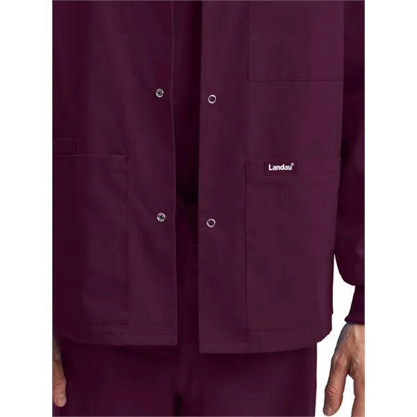 Landau - Essentials - Unisex Snap Front Warm-Up Scrub Jacket... from ASI 86018 Scrub Authority / Uniform Stores