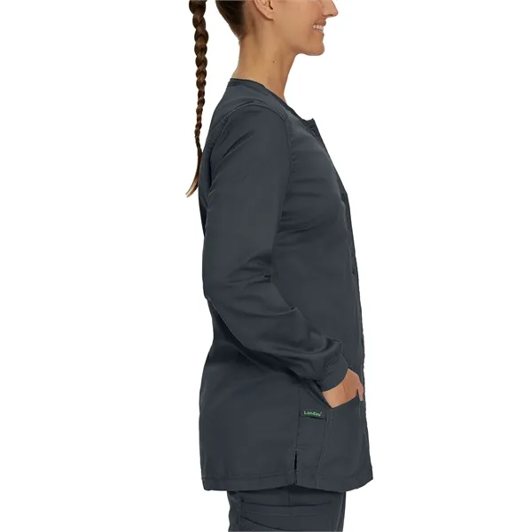 Landau Proflex Women's Snap Front Warm-Up Scrub Jacket... from ASI 86018 Scrub Authority / Uniform Stores