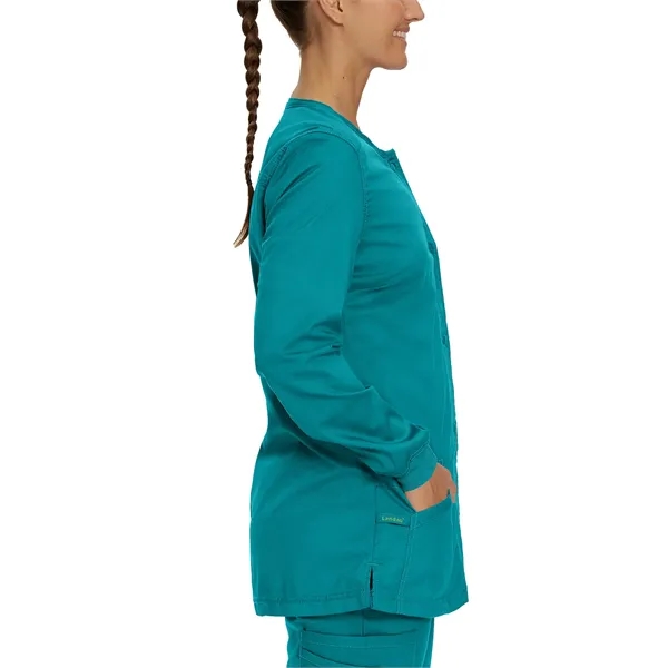 Landau Proflex Women's Snap Front Warm-Up Scrub Jacket... from ASI 86018 Scrub Authority / Uniform Stores