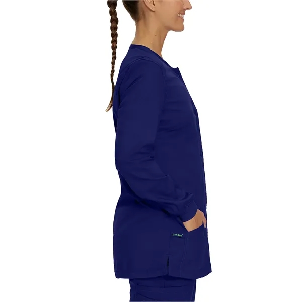 Landau Proflex Women's Snap Front Warm-Up Scrub Jacket... from ASI 86018 Scrub Authority / Uniform Stores