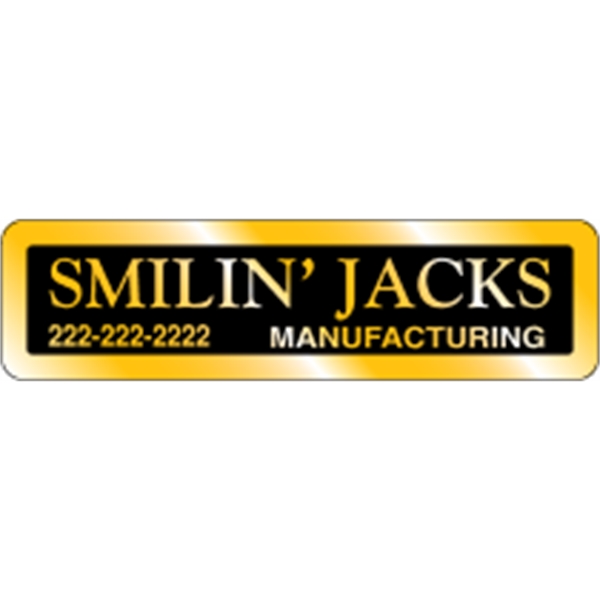 2.875" x 0.75" rectangle shaped ID decal made of gold polyester... from ASI 89910 Stouse, LLC