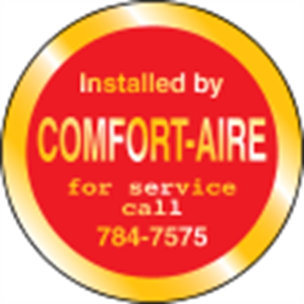 1.5" circle shaped ID decal made of gold polyester with permanent... from ASI 89910 Stouse, LLC