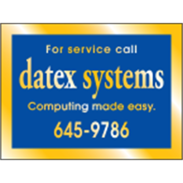 2.5" x 1" rectangle shaped ID decal made of gold polyester... from ASI 89910 Stouse, LLC