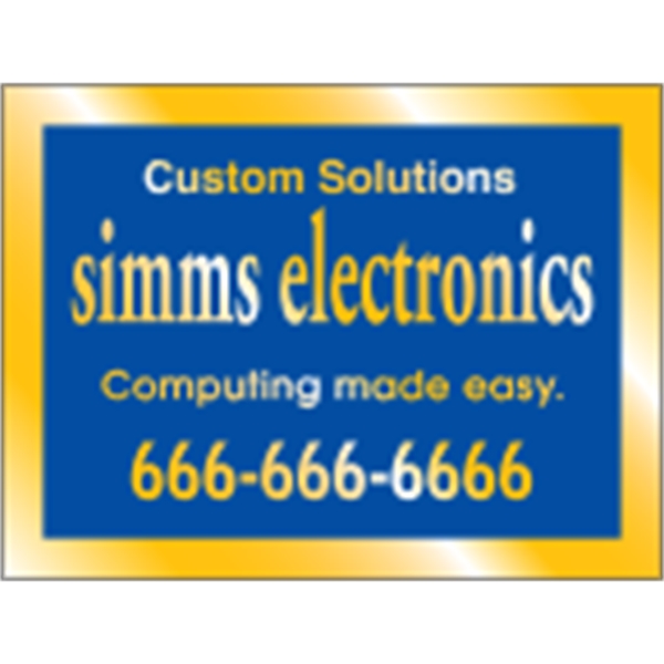 2.5" x 1" rectangle shaped ID decal made of gold polyester... from ASI 89910 Stouse, LLC