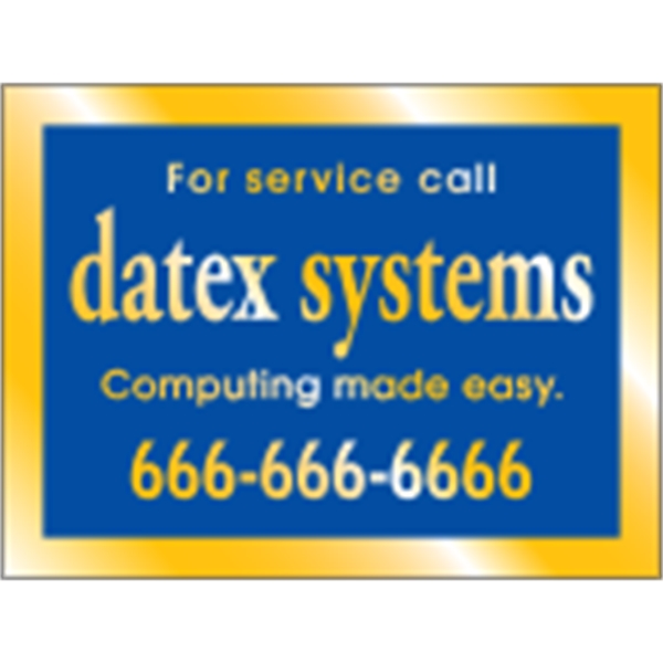 2.5" x 1" rectangle shaped ID decal made of gold polyester... from ASI 89910 Stouse, LLC