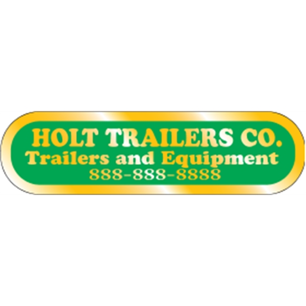 3.875" x 1.0625" capsule shaped ID decal made of gold polyester... from ASI 89910 Stouse, LLC