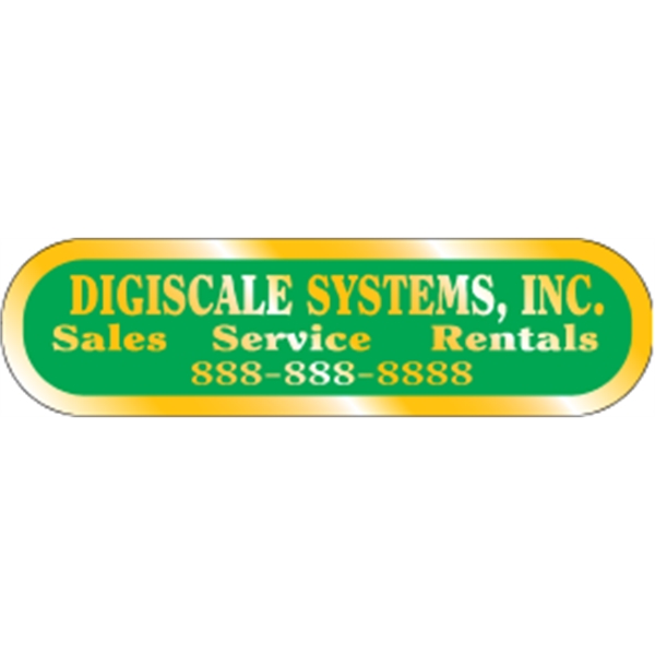 3.875" x 1.0625" capsule shaped ID decal made of gold polyester... from ASI 89910 Stouse, LLC