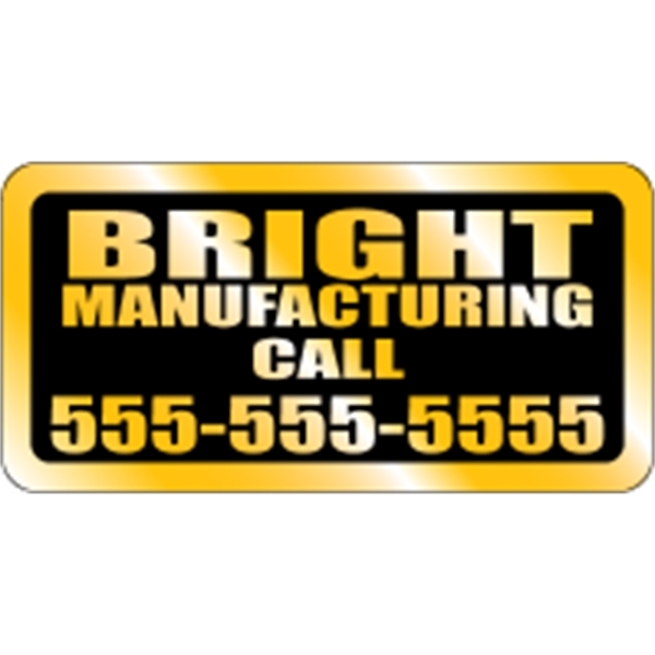 2.75" x 1.375" rectangle shaped ID decal made of gold polyester... from ASI 89910 Stouse, LLC