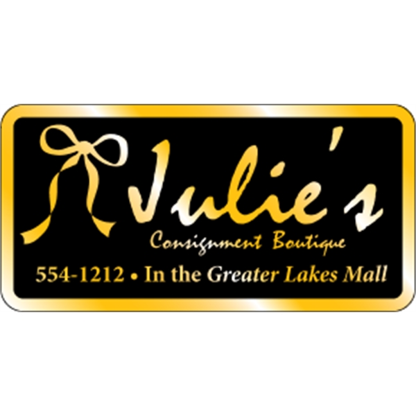 4" x 2" rectangle shaped ID decal made of gold polyester... from ASI 89910 Stouse, LLC