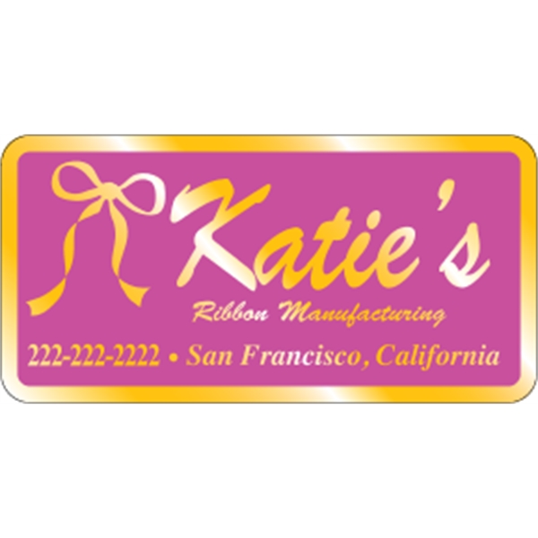 4" x 2" rectangle shaped ID decal made of gold polyester... from ASI 89910 Stouse, LLC