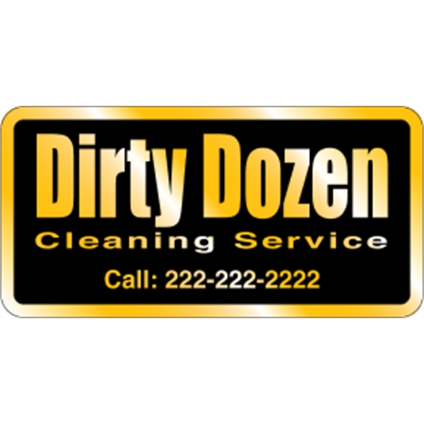 4" x 2" rectangle shaped ID decal made of gold polyester... from ASI 89910 Stouse, LLC