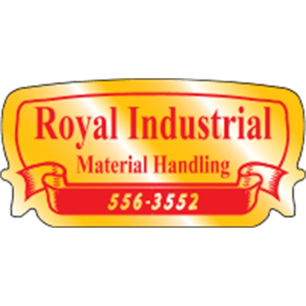 3.75" x 1.25" oval shaped identification decal made of gold polyester.... from ASI 89910 Stouse, LLC
