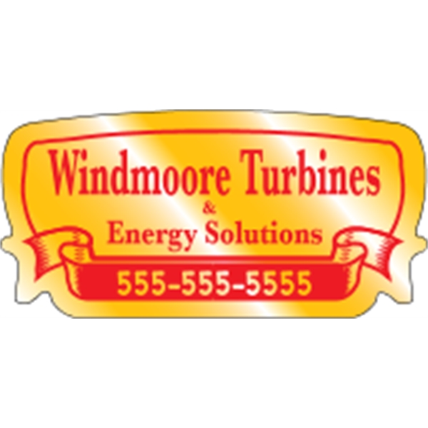 3.75" x 1.25" oval shaped identification decal made of gold polyester.... from ASI 89910 Stouse, LLC