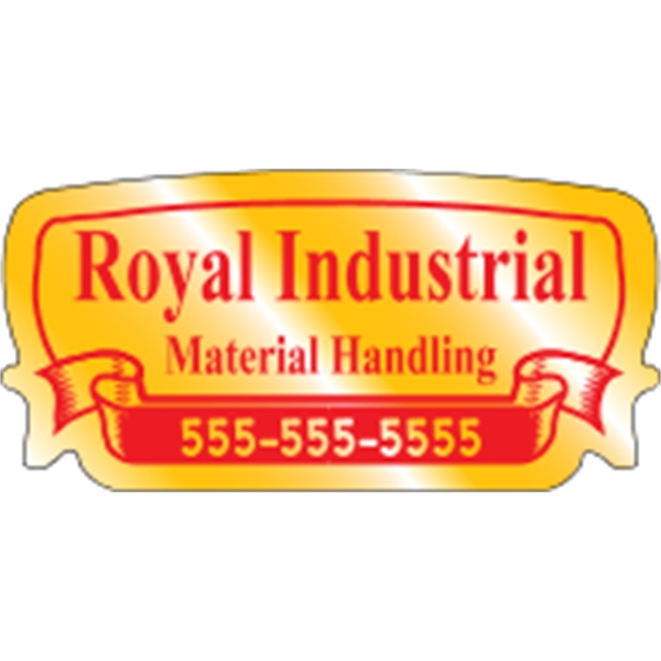 3.75" x 1.25" oval shaped identification decal made of gold polyester.... from ASI 89910 Stouse, LLC