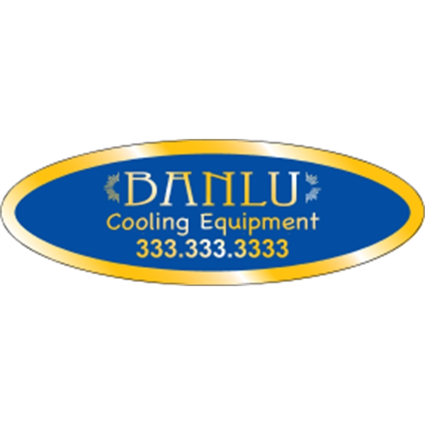 3.75" x 1.25" oval shaped identification decal made of gold polyester.... from ASI 89910 Stouse, LLC