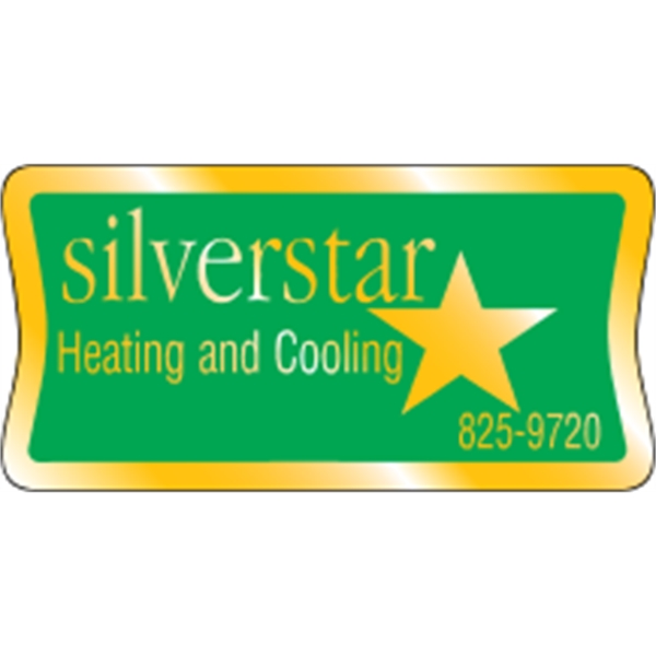 3" x 1.5" rectangle with indent identification decal made of gold... from ASI 89910 Stouse, LLC