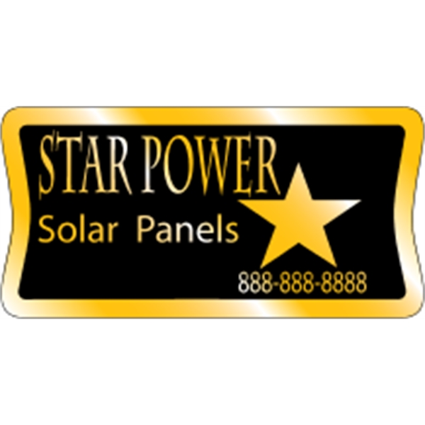 3" x 1.5" rectangle with indent identification decal made of gold... from ASI 89910 Stouse, LLC