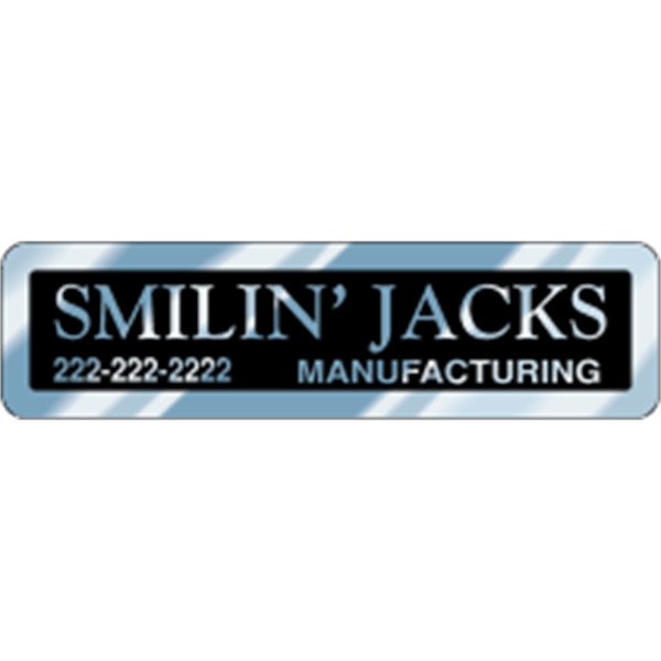 2.875" x 0.75" rectangle shaped identification decal made of chrome polyester.... from ASI 89910 Stouse, LLC