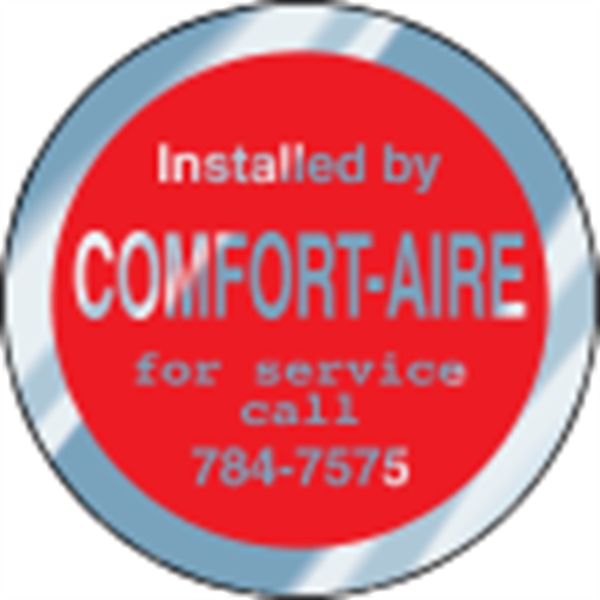 1.5" circle shaped identification decal made of chrome polyester.... from ASI 89910 Stouse, LLC