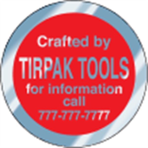 1.5" circle shaped identification decal made of chrome polyester.... from ASI 89910 Stouse, LLC