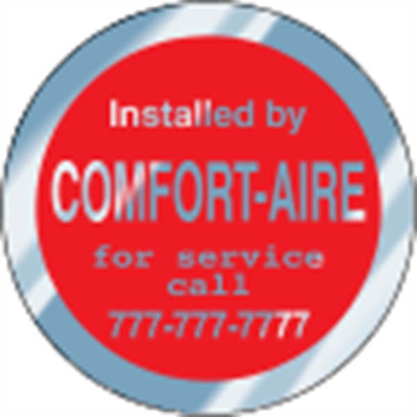 1.5" circle shaped identification decal made of chrome polyester.... from ASI 89910 Stouse, LLC