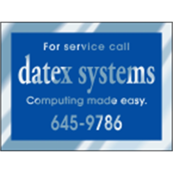 2" x 1.5" rectangle shaped identification decal made of chrome polyester... from ASI 89910 Stouse, LLC