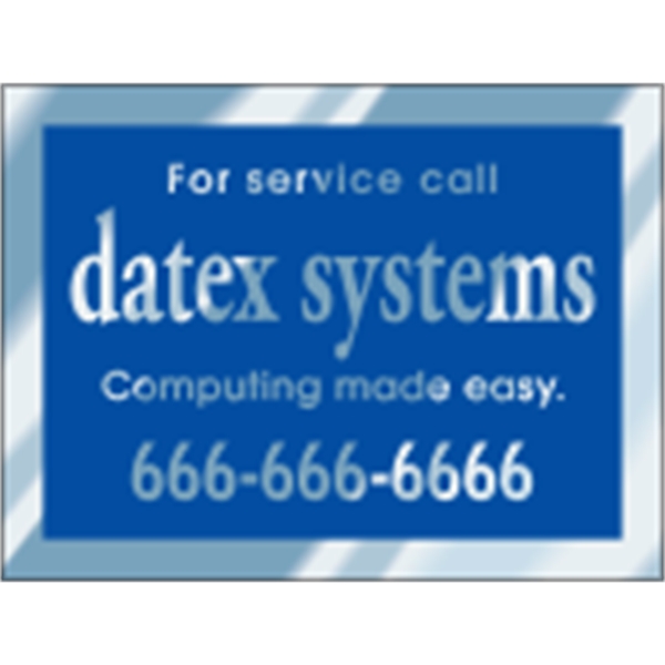 2" x 1.5" rectangle shaped identification decal made of chrome polyester... from ASI 89910 Stouse, LLC