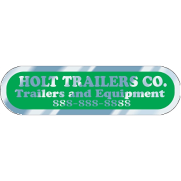 3.875" x 1.0625" capsule shaped identification decal made of chrome polyester.... from ASI 89910 Stouse, LLC