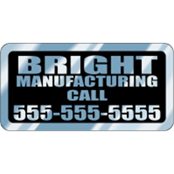2.875" x 1.375" rectangle identification decal made of chrome polyester.... from ASI 89910 Stouse, LLC