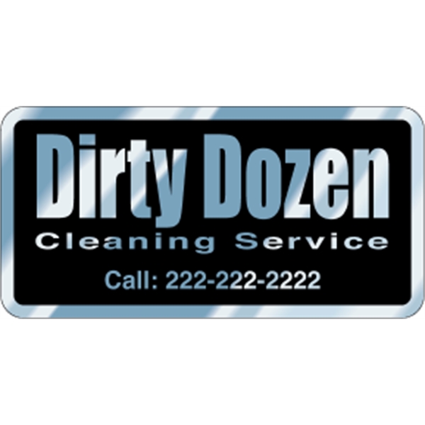 4" x 2" rectangular shaped ID decal made of pressure sensitive... from ASI 89910 Stouse, LLC