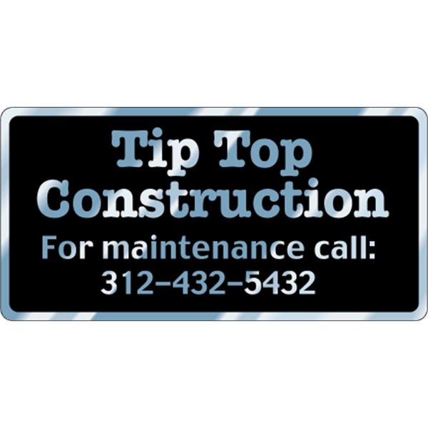 6" x 3" rectangular shaped ID decal made of pressure sensitive... from ASI 89910 Stouse, LLC