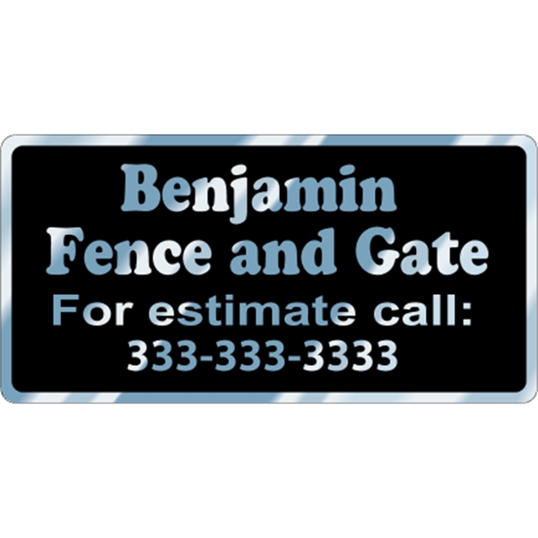 6" x 3" rectangular shaped ID decal made of pressure sensitive... from ASI 89910 Stouse, LLC