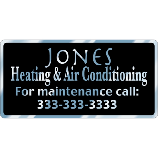 6" x 3" rectangular shaped ID decal made of pressure sensitive... from ASI 89910 Stouse, LLC