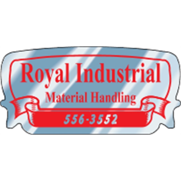 2.875" x 1.375" banner bubble identification decal made of chrome polyester.... from ASI 89910 Stouse, LLC