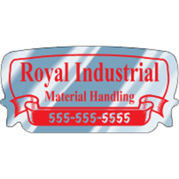 2.875" x 1.375" banner bubble identification decal made of chrome polyester.... from ASI 89910 Stouse, LLC