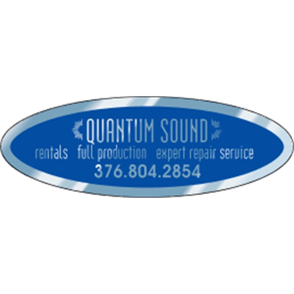 3.75" x 1.25" oval shaped identification decal made of chrome polyester.... from ASI 89910 Stouse, LLC