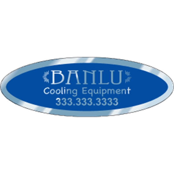 3.75" x 1.25" oval shaped identification decal made of chrome polyester.... from ASI 89910 Stouse, LLC