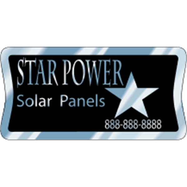 3" x 1.5" rectangle with indent identification decal made of chrome... from ASI 89910 Stouse, LLC