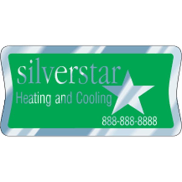 3" x 1.5" rectangle with indent identification decal made of chrome... from ASI 89910 Stouse, LLC