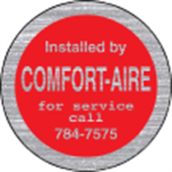 1.5" circle-shaped identification decal made of brushed chrome polyester.... from ASI 89910 Stouse, LLC