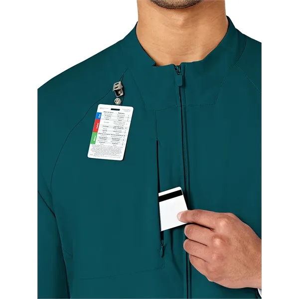 WonderWink W123 Men's Zip Front Warm Up Jacket... from ASI 86018 Scrub Authority / Uniform Stores