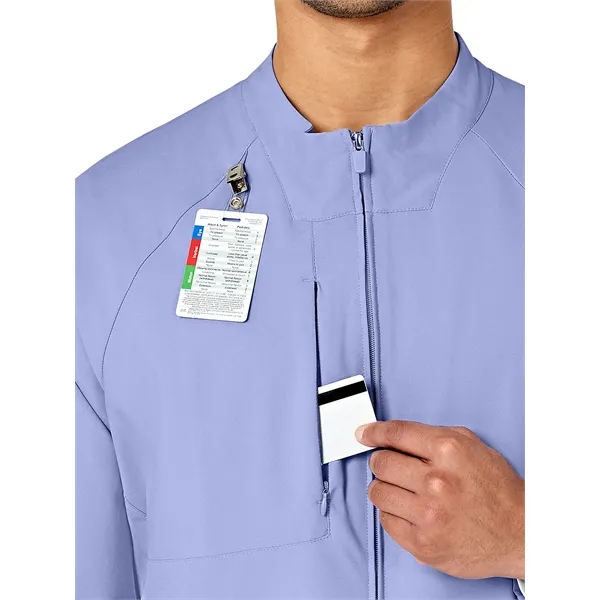 WonderWink W123 Men's Zip Front Warm Up Jacket... from ASI 86018 Scrub Authority / Uniform Stores