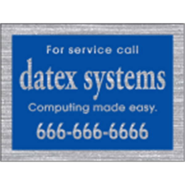 2" x 1.5" rectangle with square corner identification decal made of... from ASI 89910 Stouse, LLC