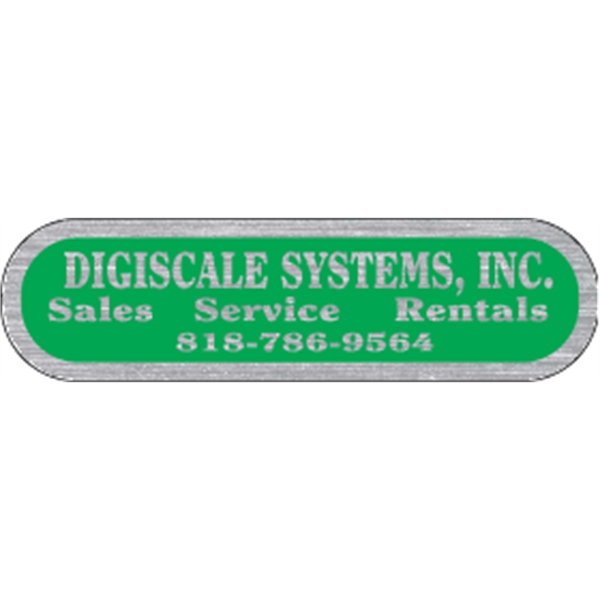3.875" x 1.0625" rectangular shaped ID decal made of brushed chrome... from ASI 89910 Stouse, LLC