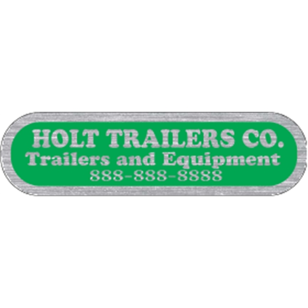 3.875" x 1.0625" rectangular shaped ID decal made of brushed chrome... from ASI 89910 Stouse, LLC