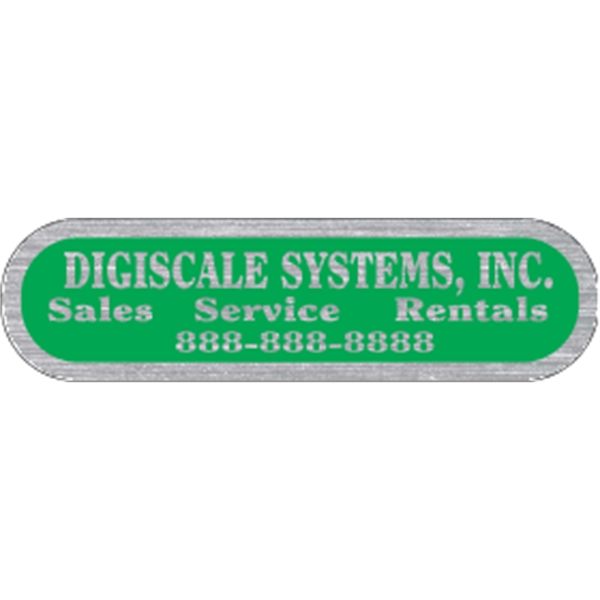 3.875" x 1.0625" rectangular shaped ID decal made of brushed chrome... from ASI 89910 Stouse, LLC