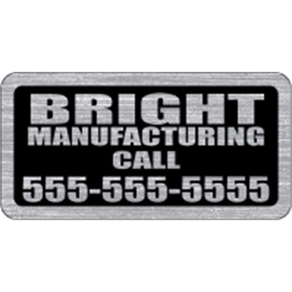 2.75" x 1.375" rectangular shaped ID decal made of brushed chrome... from ASI 89910 Stouse, LLC